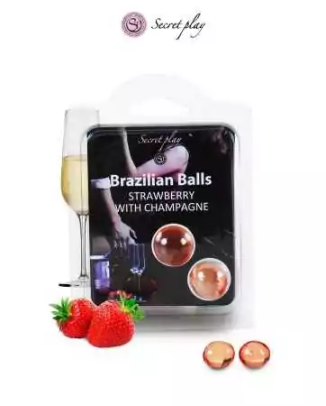 2 Brazilian Balls - strawberry & champagne