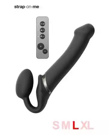 Vibrating black strap-on L