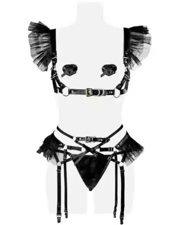 Ensemble burlesque 4 pièces - Grey Velvet