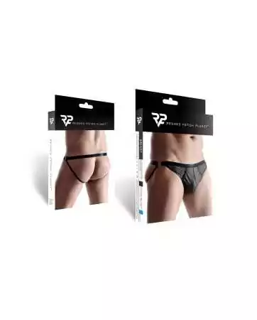 Jock strap noir wetlook et résille - Regnes