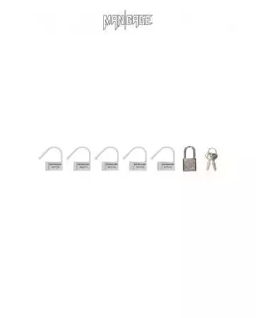 6 White Padlocks - Mancage