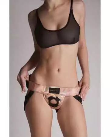 Curious holographic rose gold harness - Strap On Me