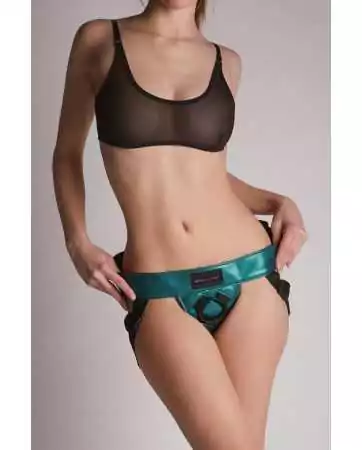 Harnais Curious vert métallique - Strap On Me