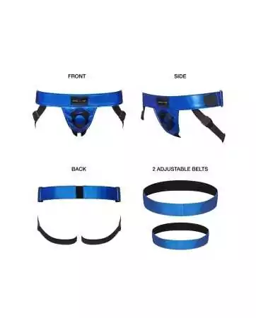 Harnais Curious bleu métallique - Strap On Me