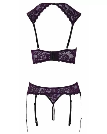 Ensemble lingerie ouverte violet - Cotelli Lingerie