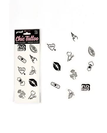10 tatouages temporaires Candy Collection - Secret Play