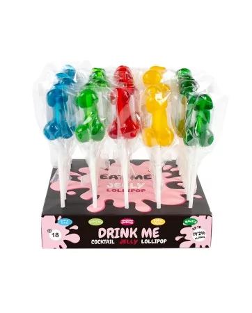 Présentoir avec 40 sucettes pénis alcoolisees