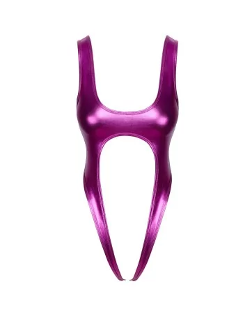 Body rose métallisé ouvert à l'entrejambe - Cotelli Lingerie Body rose métallisé ouvert à l'entrejambe - Cotelli Lingerie