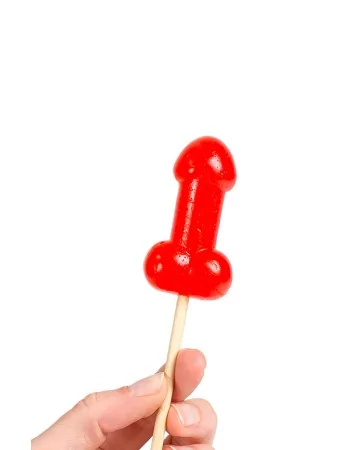 Kirsch-Penis-Lolli mit würzigem Wärmeeffekt