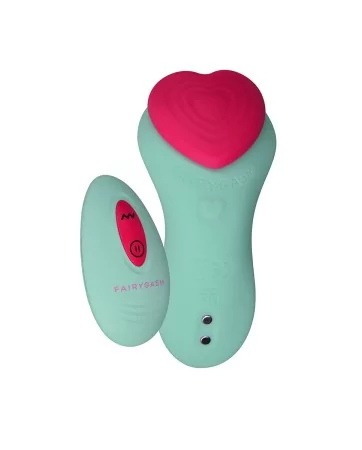 Stimulateur télécommandé de culotte HeartGem vert - FairyGasm