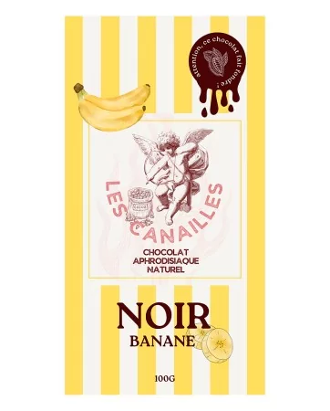 Zartbitterschokolade Banane - Tafel 100g - Les canailles