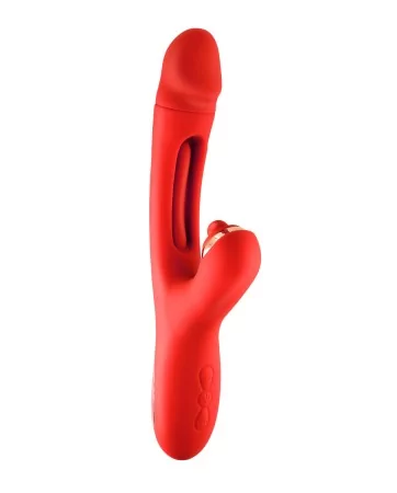 Vibromasseur rabbit 3-en-1 Joyfully rouge - Yoba Vibromasseur rabbit 3-en-1 Joyfully rouge - Yoba