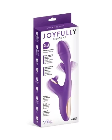 Vibromasseur rabbit 3-en-1 Joyfully violet - Yoba