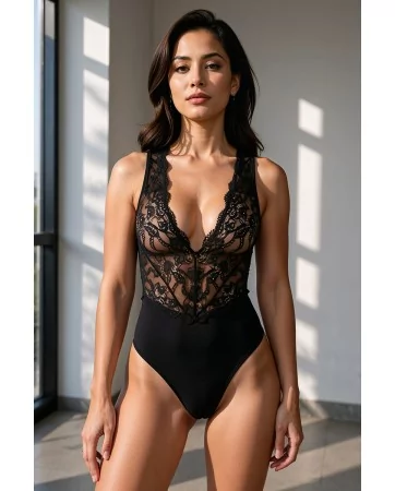 Body noir Evalie - Passion