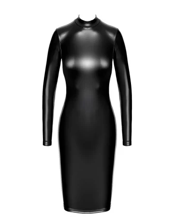 Robe fuseau Crystal F371 - Noir Handmade