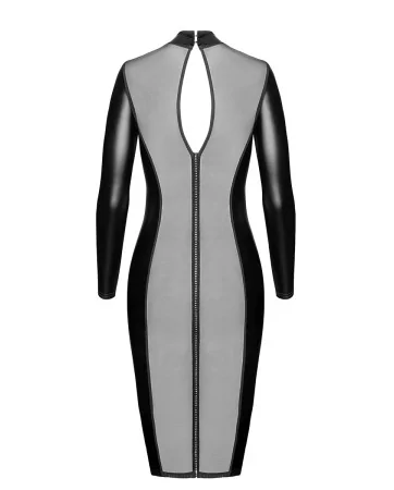 Robe fuseau Crystal F371 - Noir Handmade