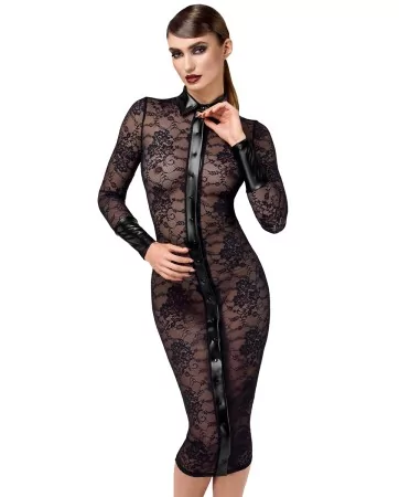 Robe fourreau Noirelle F376 - Noir Handmade