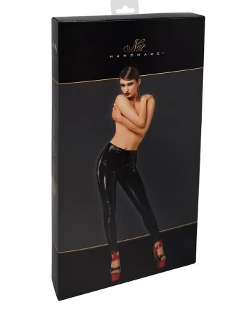 Pantalon skinny en vinyle Dominae F380 - Noir Handmade
