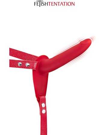 Gode ceinture rouge vibrant Fetish Tentation17123oralove