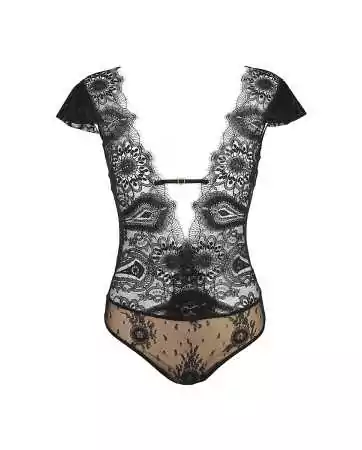 Body tulle et dentelle noir V-9900 - Axami