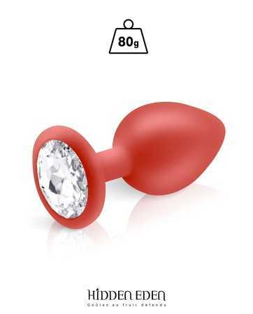 Plug silicone red jewel L - Hidden Eden17905oralove