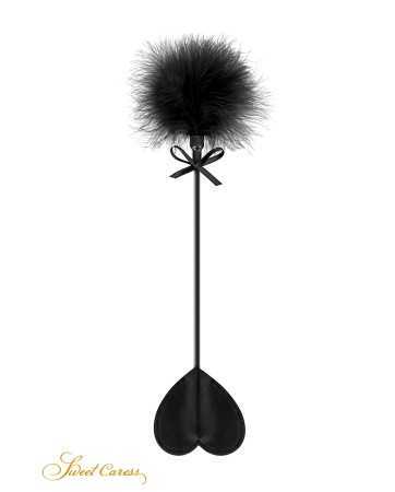 Tapette coeur avec pompon noir - Sweet Caress18701oralove