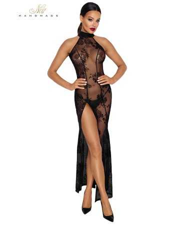 Robe longue en tulle floqué F23918776oralove