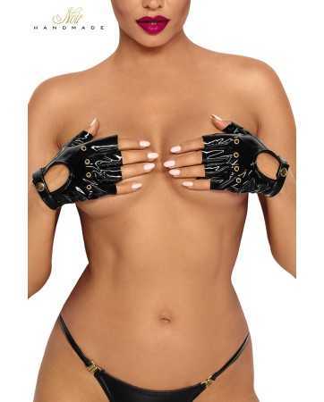 Vinyl fingerless gloves F26318800oralove