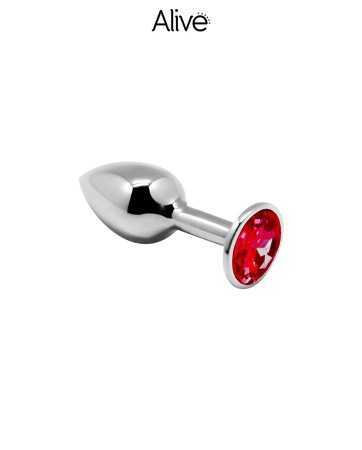 Plug métal bijou rouge M - Alive19157oralove