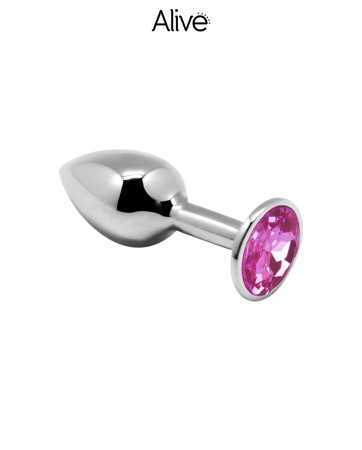 Plug métal bijou rose L - Alive19167oralove