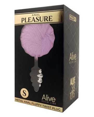 Plug métal Fluffy Twist S mauve - Alive19430oralove