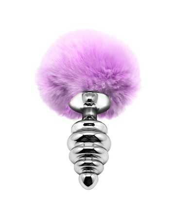 Plug métal Fluffy Twist M mauve - Alive19431oralove