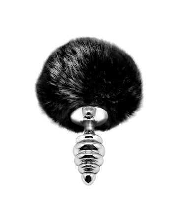 Plug métal Fluffy Twist S noir - Alive19433oralove